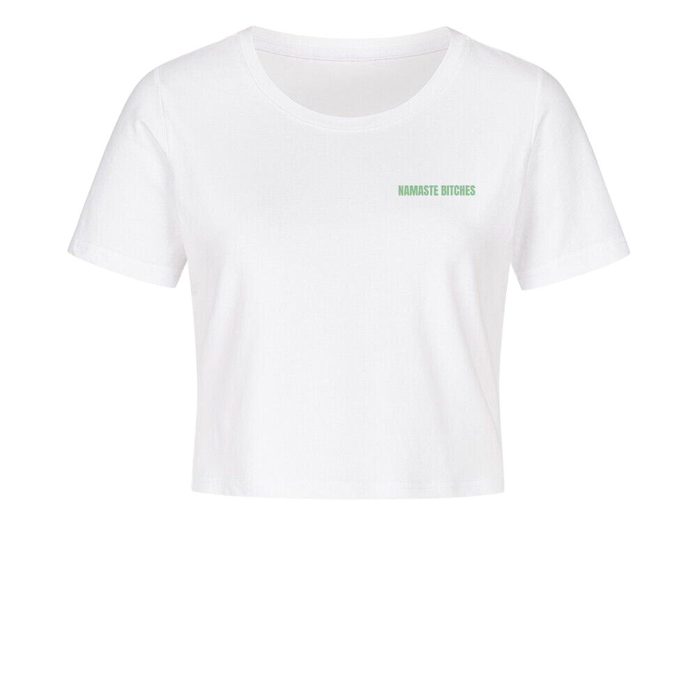 Namaste Bitches Mint - Ladies Cropped Tee