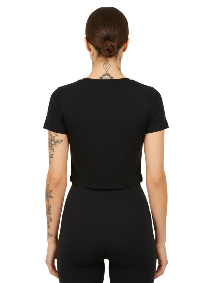 Tattooed By Angels - Ladies Cropped Tee