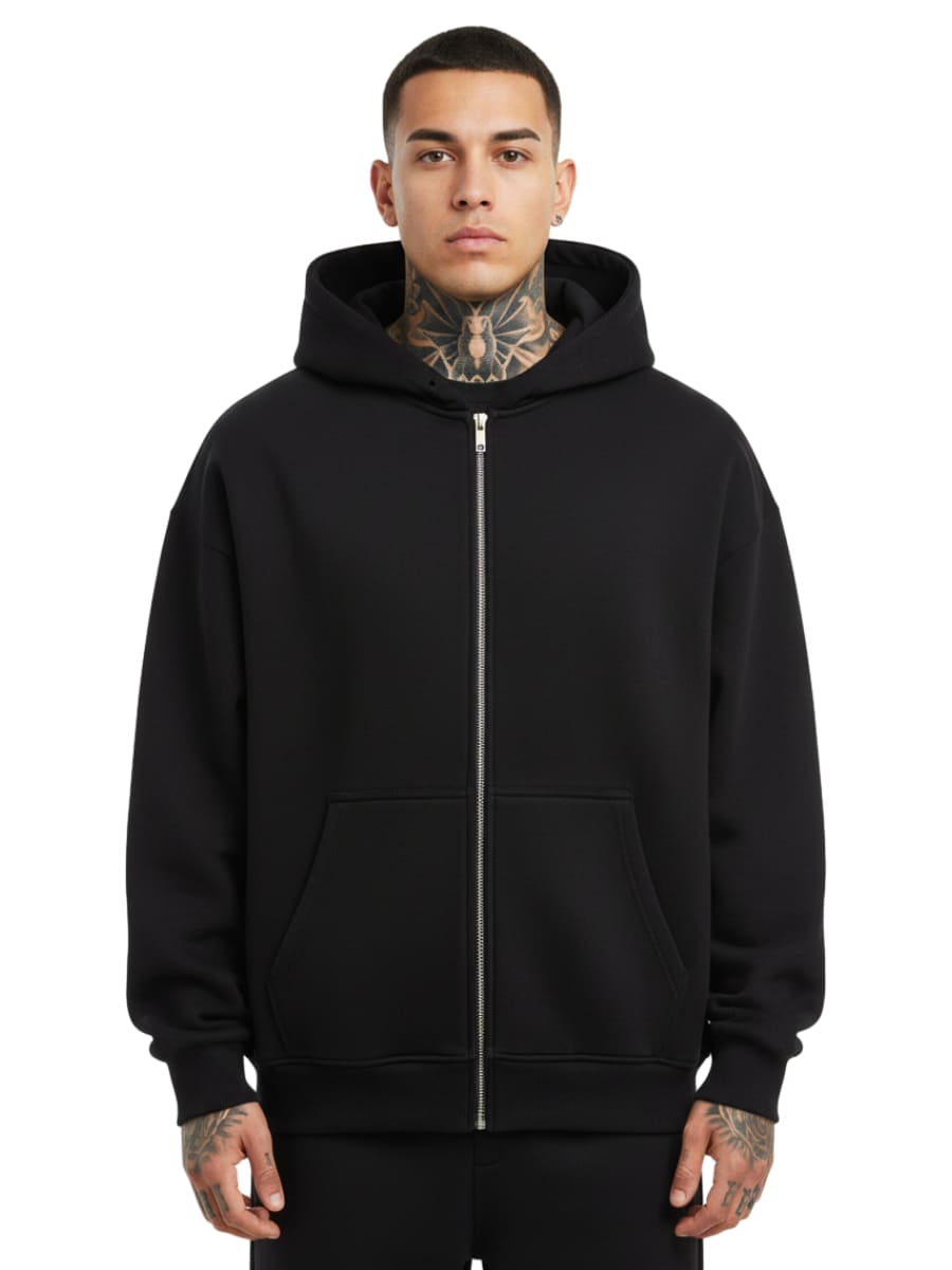 Zuviel für dich? Perfekt - Oversized Zipper Hoodie mit Reißverschluss