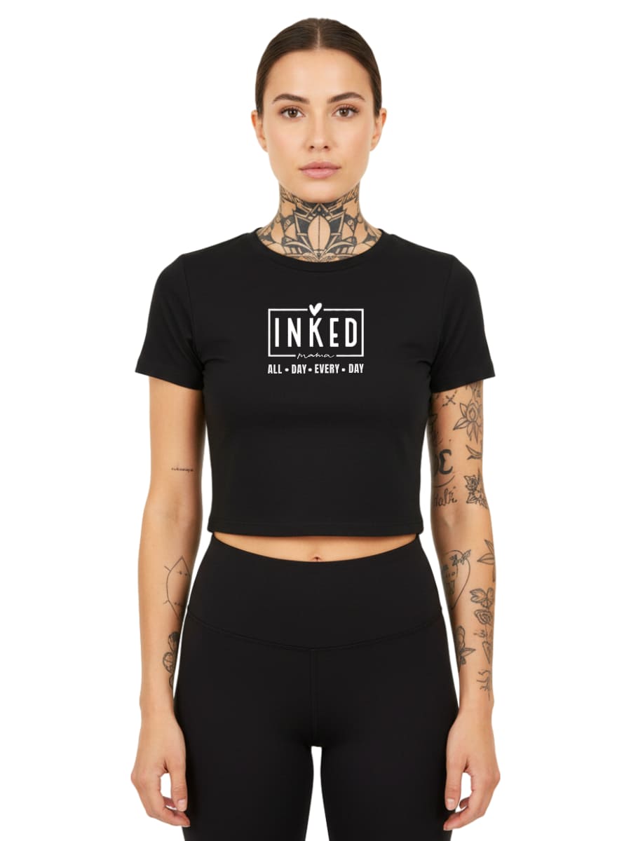 Inked Mama - Ladies Cropped Tee