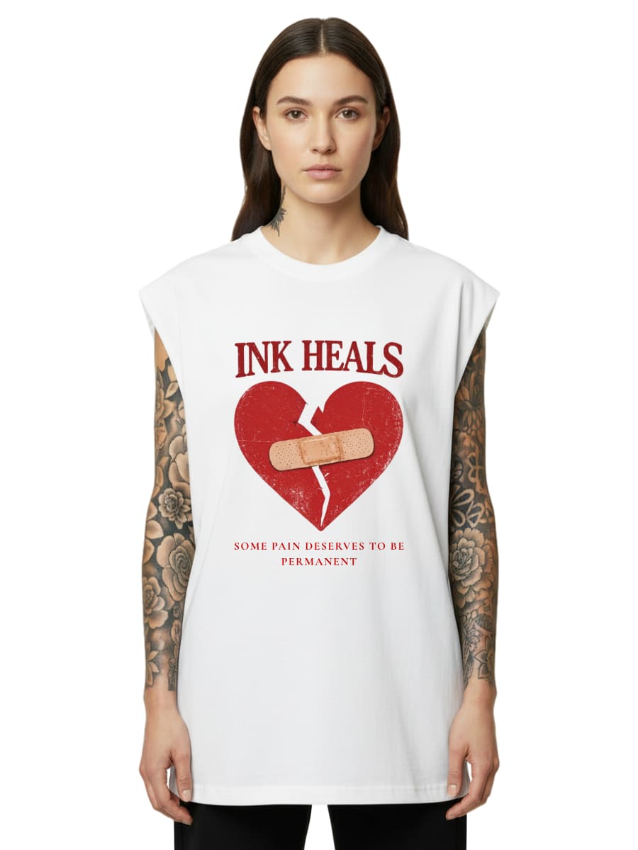 Ink Heals – Some Pain - Sleeveless Oversized Tee