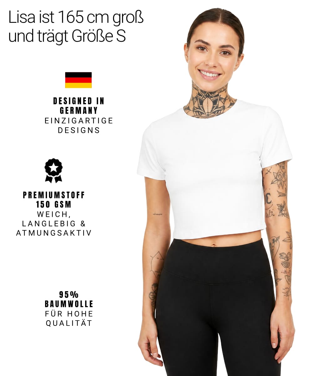 Vintage Tattoo Girl - Women's Cropped Tee