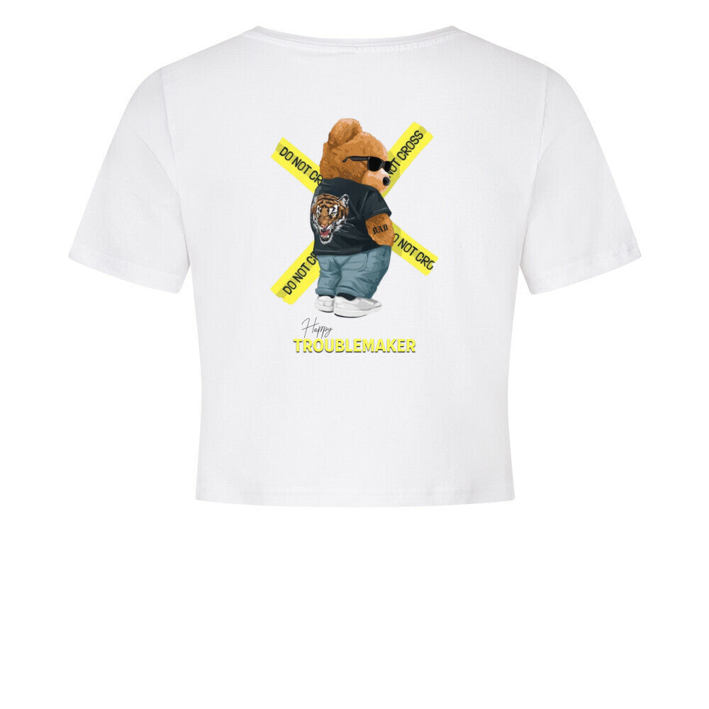 Happy Troublemaker - Ladies Cropped Tee