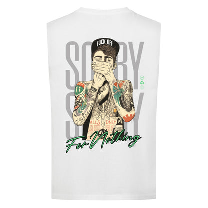 Sorry for Nothing - Sleeveless Oversized Tee