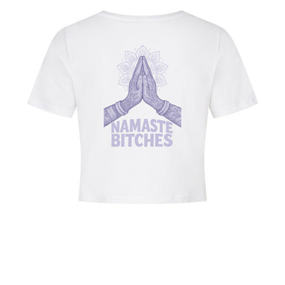 Namaste Bitches Lavendel - Ladies Cropped Tee
