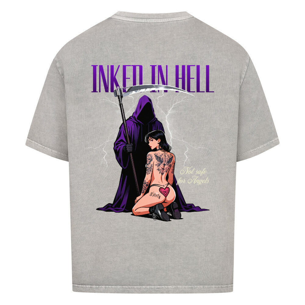 Inked in Hell – Not safe for Angels - Oversized Shirt