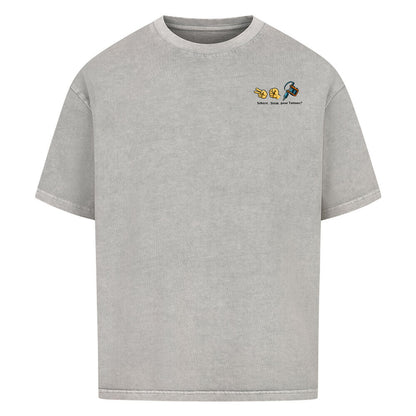 Schere. Stein. Paar Tattoos? - Oversized Shirt