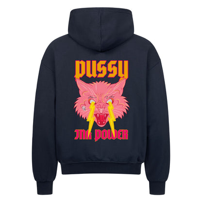 Pussy Ink Power - Oversized Zipper Hoodie mit Reißverschluss