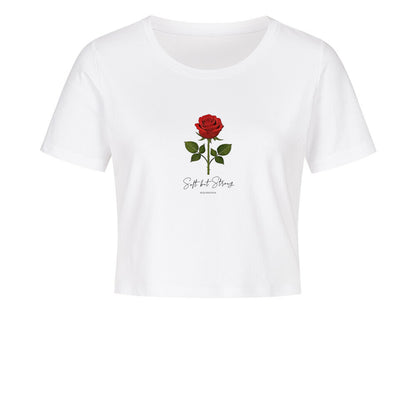Red Rose - Ladies Cropped Tee