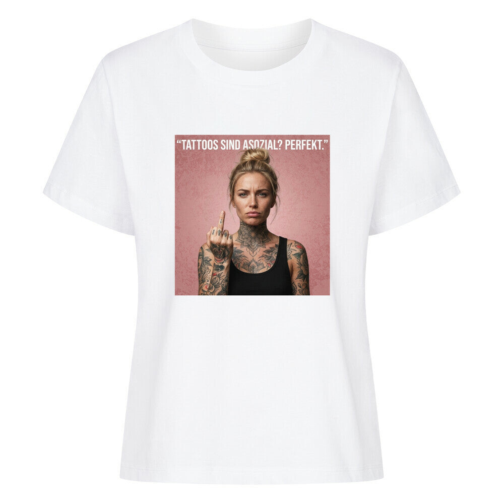 Tattoos are antisocial? - Women's Premium Shirt