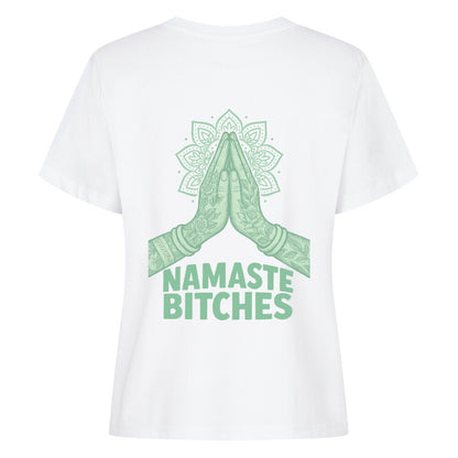 Namaste Bitches Mint - Damen Premium Shirt (ohne Frontprint)