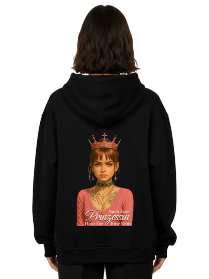 Auch eine Prinzessin haut dir eine rein - Oversized Hoodie