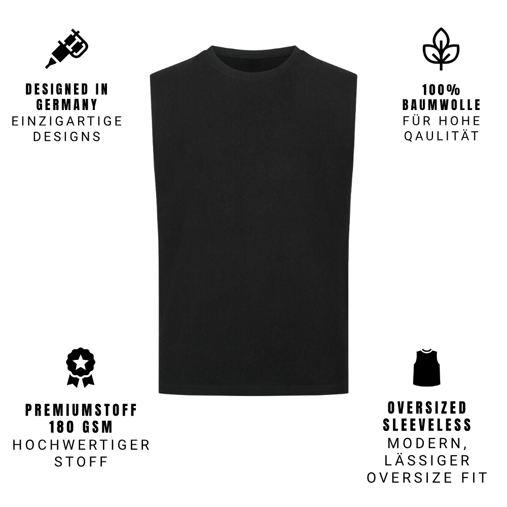 Never Enough Ink - Sleeveless Oversized Tee