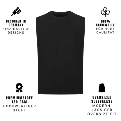 Never Enough Ink - Sleeveless Oversized Tee