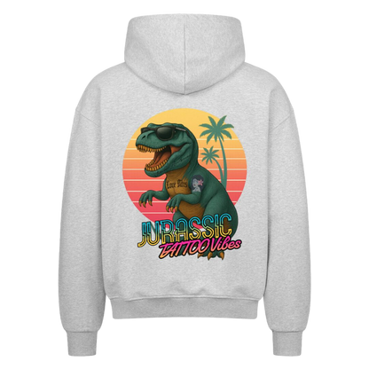 Jurassic Tattoo Vibes - Oversized Zipper Hoodie mit Reißverschluss