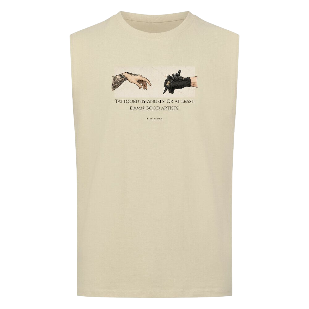 Tattooed By Angels - Sleeveless Oversized Tee