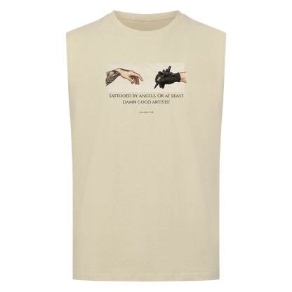 Tattooed By Angels - Sleeveless Oversized Tee