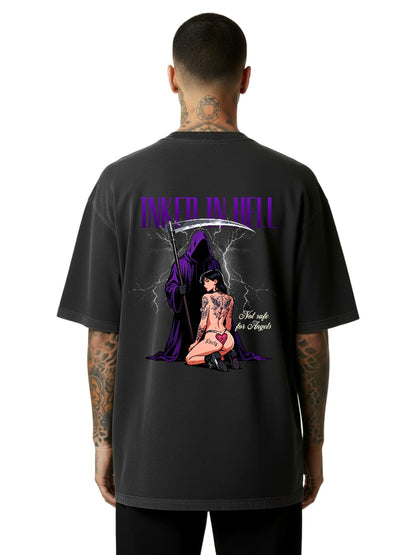 Inked in Hell – Not safe for Angels - Oversized Shirt