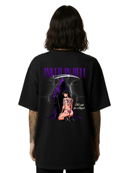 Inked in Hell – Not safe for Angels - Oversized Shirt