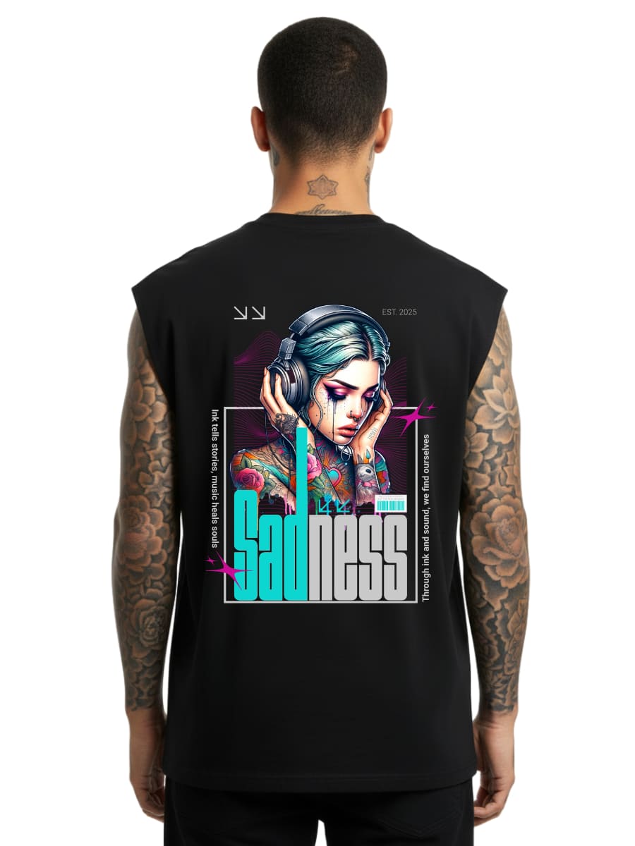 Sadness - Sleeveless Oversized Tee