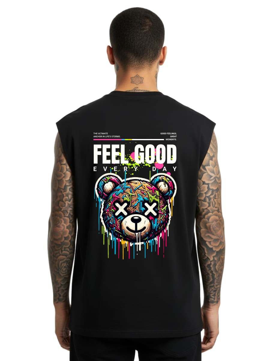 Feel Good Every Day - Sleeveless Oversized Tee