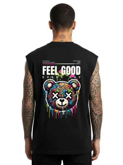 Feel Good Every Day - Sleeveless Oversized Tee