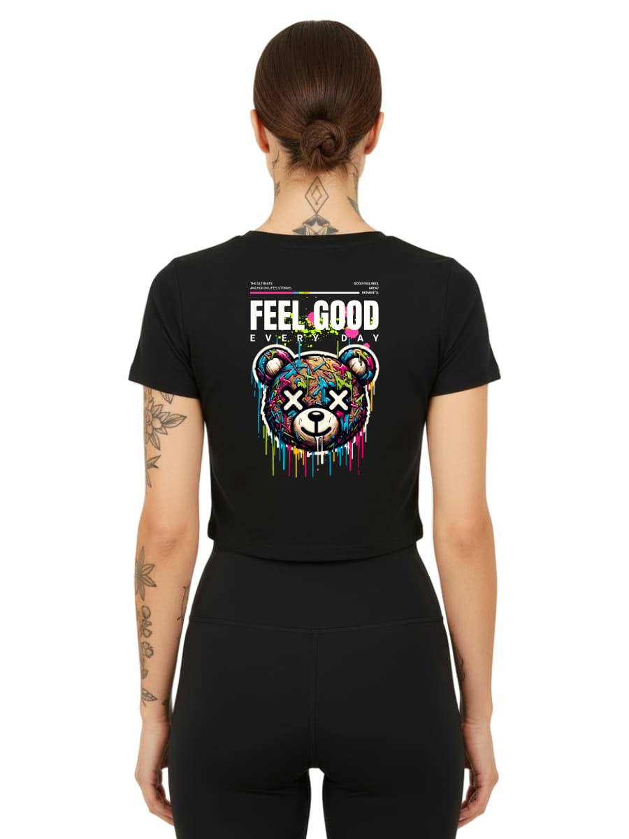 Feel Good Every Day - Ladies Cropped Tee