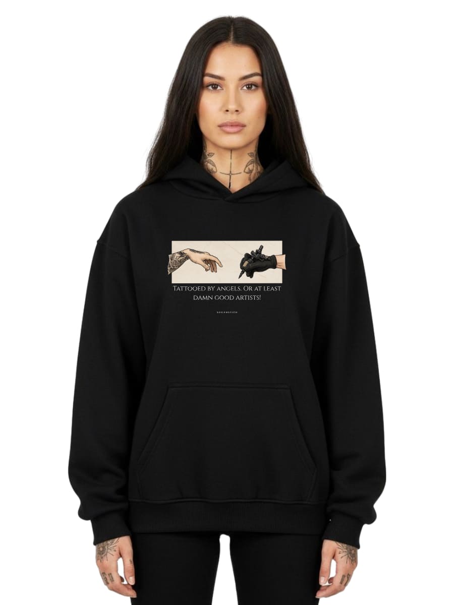 Tattooed By Angels - Oversized Hoodie
