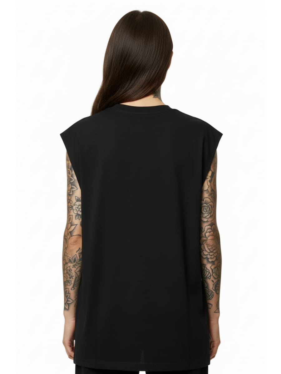 Tattooed By Angels - Sleeveless Oversized Tee