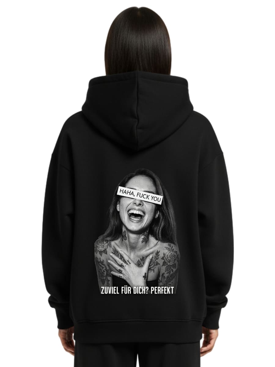 Zuviel für dich? Perfekt - Oversized Zipper Hoodie mit Reißverschluss
