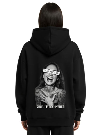 Zuviel für dich? Perfekt - Oversized Zipper Hoodie mit Reißverschluss