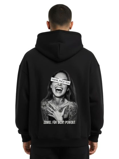 Zuviel für dich? Perfekt - Oversized Zipper Hoodie mit Reißverschluss