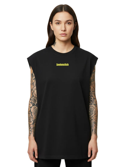 Happy Troublemaker - Sleeveless Oversized Tee