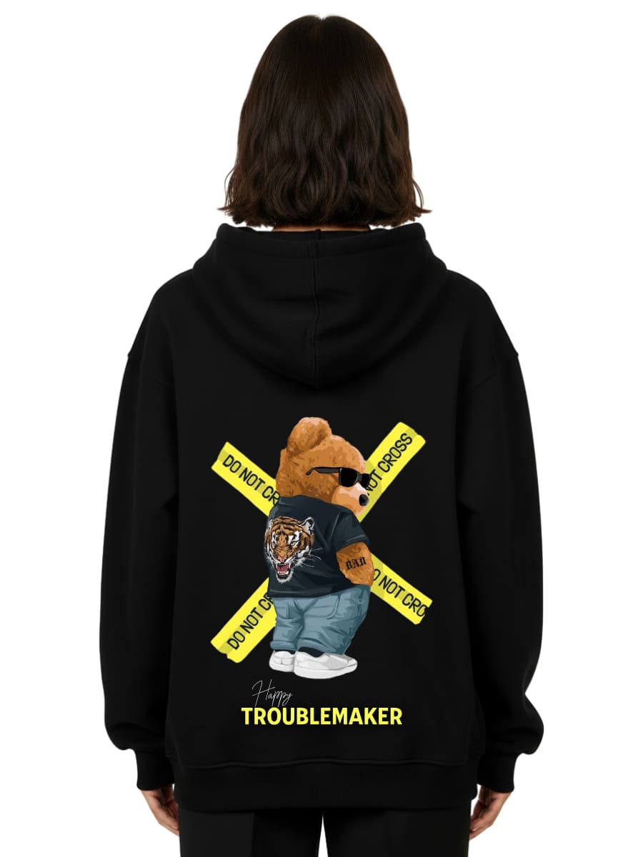 Happy Troublemaker - Oversized Hoodie