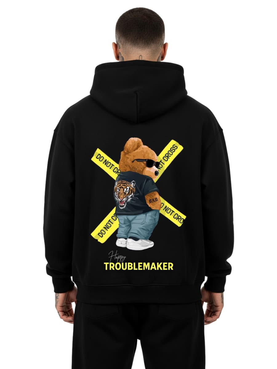 Happy Troublemaker - Oversized Hoodie