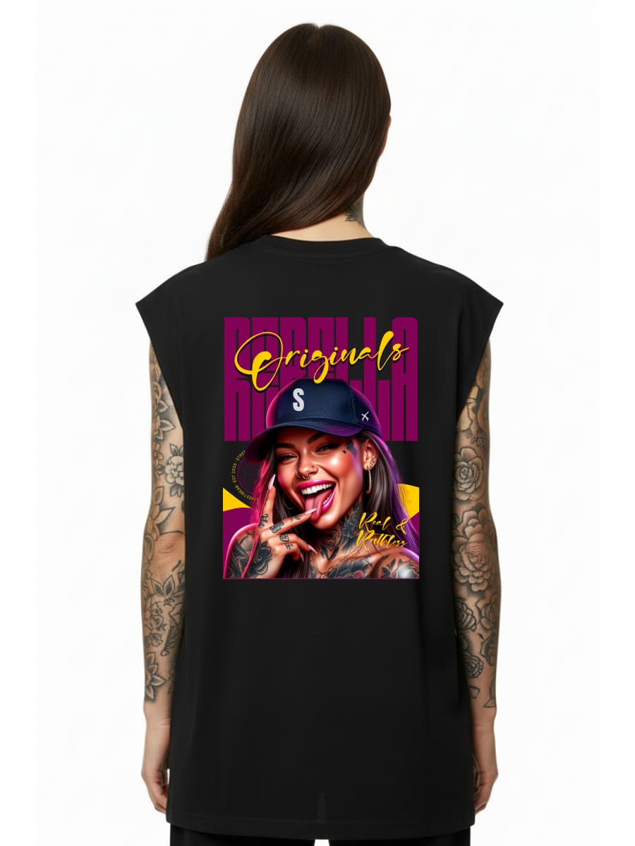 Rebella - Sleeveless Oversized Tee