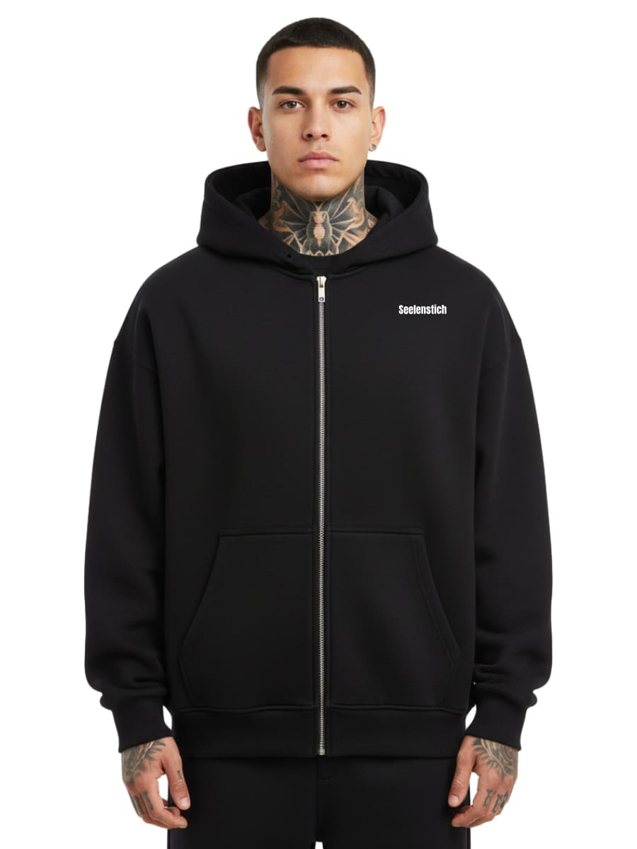 No Time For Your Bullshit - Oversized Zipper Hoodie mit Reißverschluss