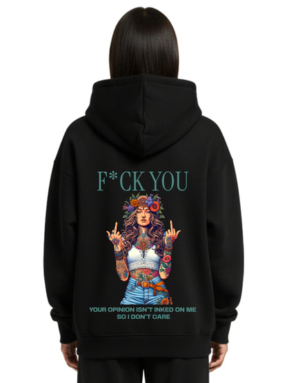 F*ck You - Oversized Zipper Hoodie mit Reißverschluss