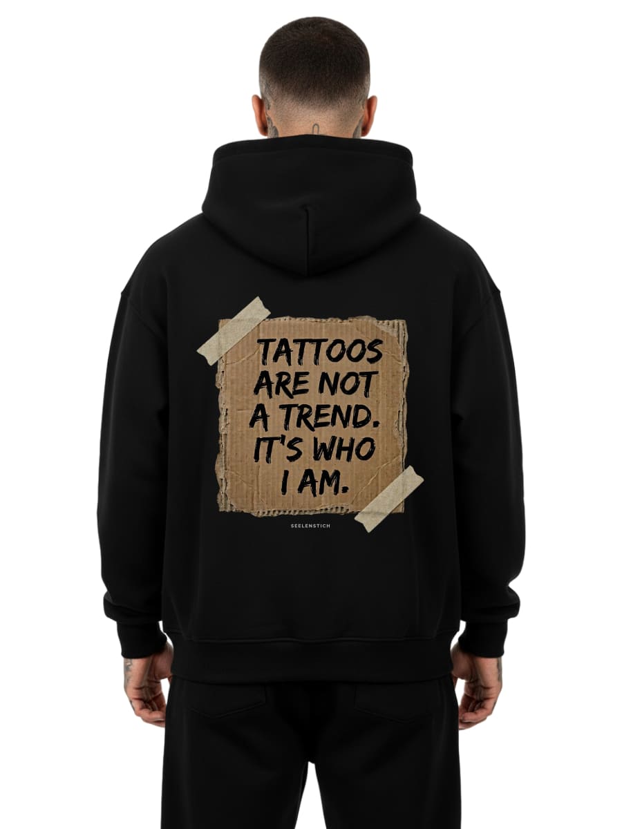 Tattoos Are Not a Trend - Oversized Zipper Hoodie with Zipper