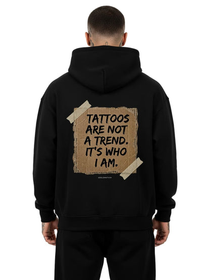 Tattoos Are Not a Trend - Oversized Zipper Hoodie with Zipper