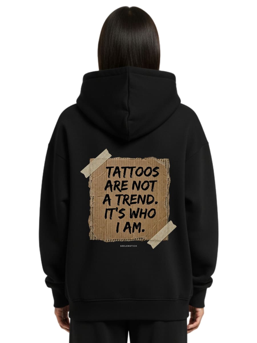 Tattoos Are Not a Trend - Oversized Zipper Hoodie with Zipper