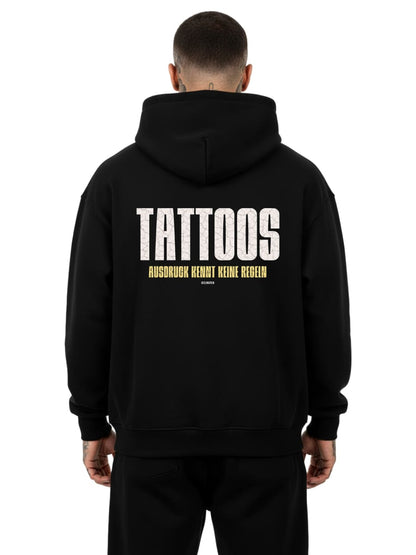 Tattoos – Ausdruck kennt keine Regeln - Oversized Zipper Hoodie mit Reißverschluss