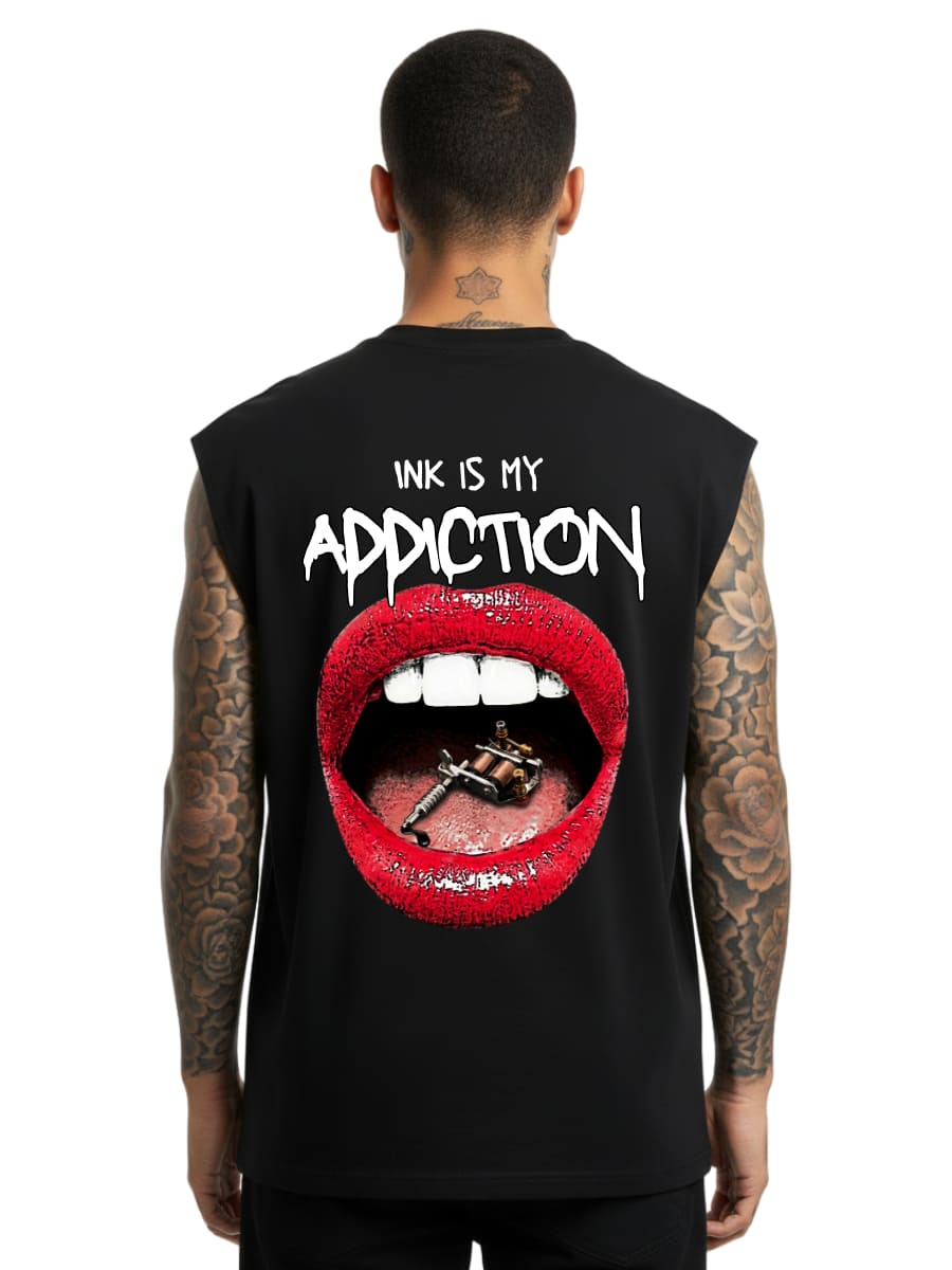 Ink Is My Addiction - Sleeveless Oversized Tee