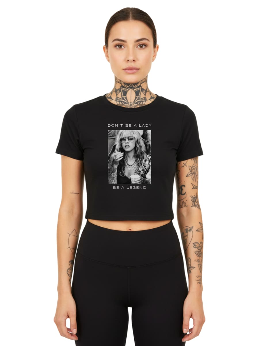 Vintage Tattoo Girl - Ladies Cropped Tee