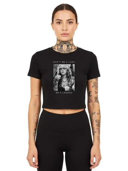 Vintage Tattoo Girl - Ladies Cropped Tee