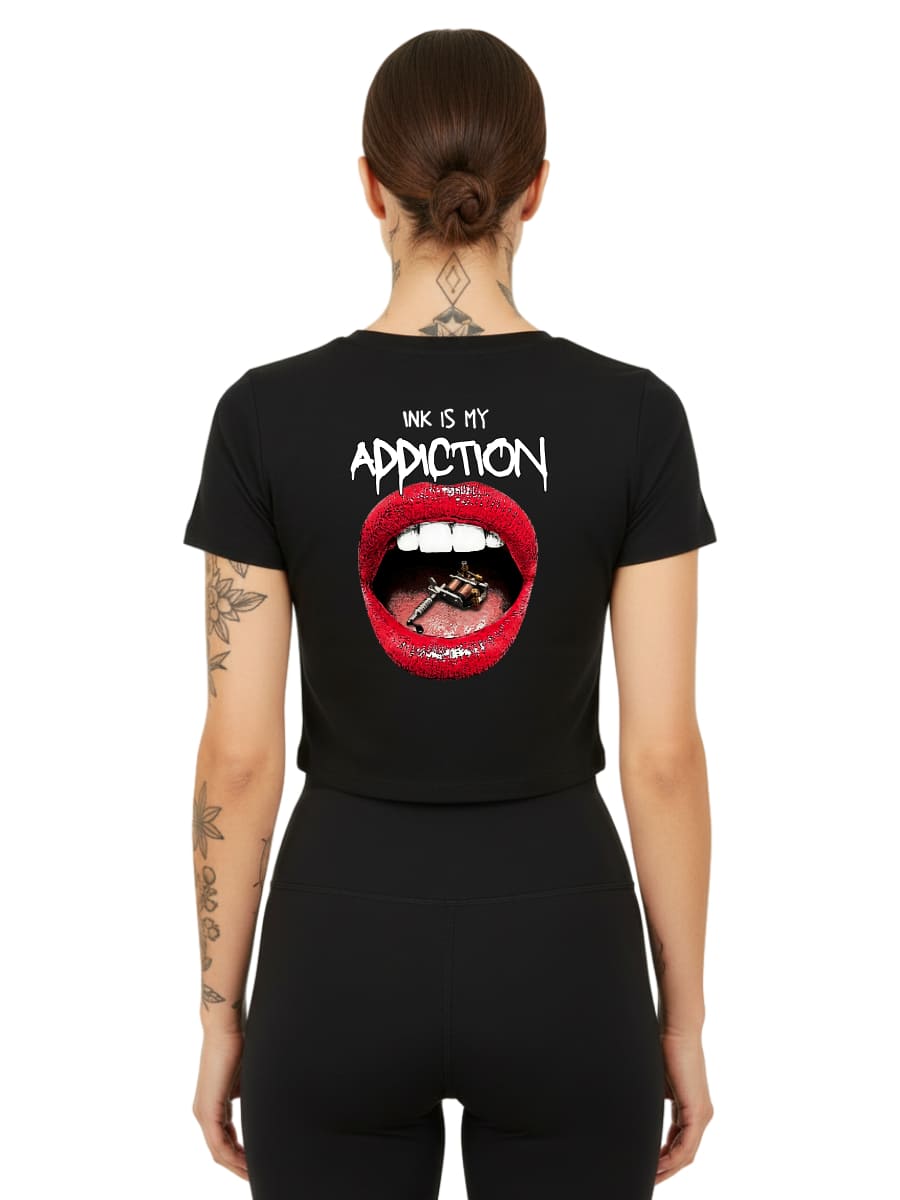 Ink Is My Addiction - Ladies Cropped Tee