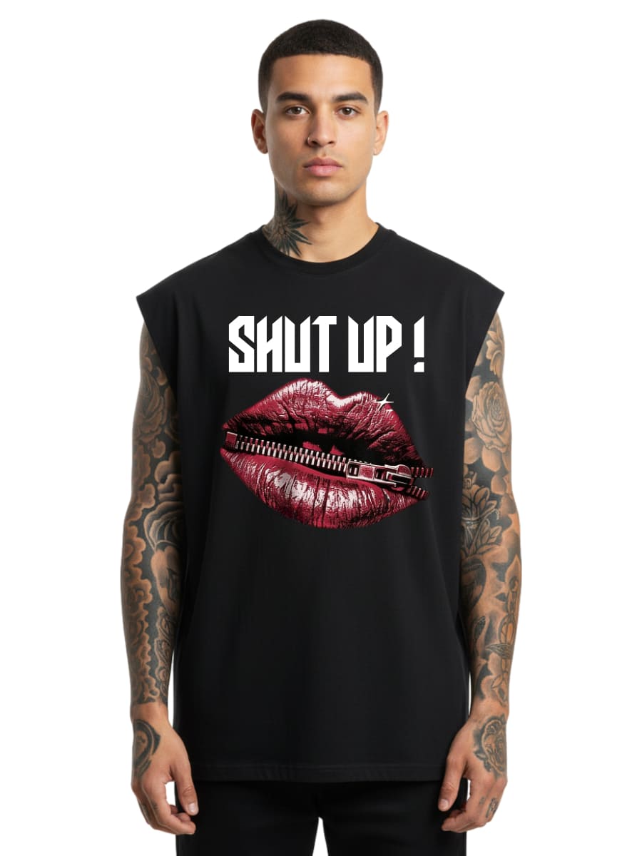 Shut Up! - Sleeveless Oversized Tee