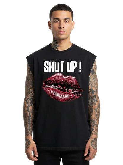 Shut Up! - Sleeveless Oversized Tee