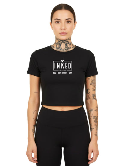 Inked Mama - Ladies Cropped Tee