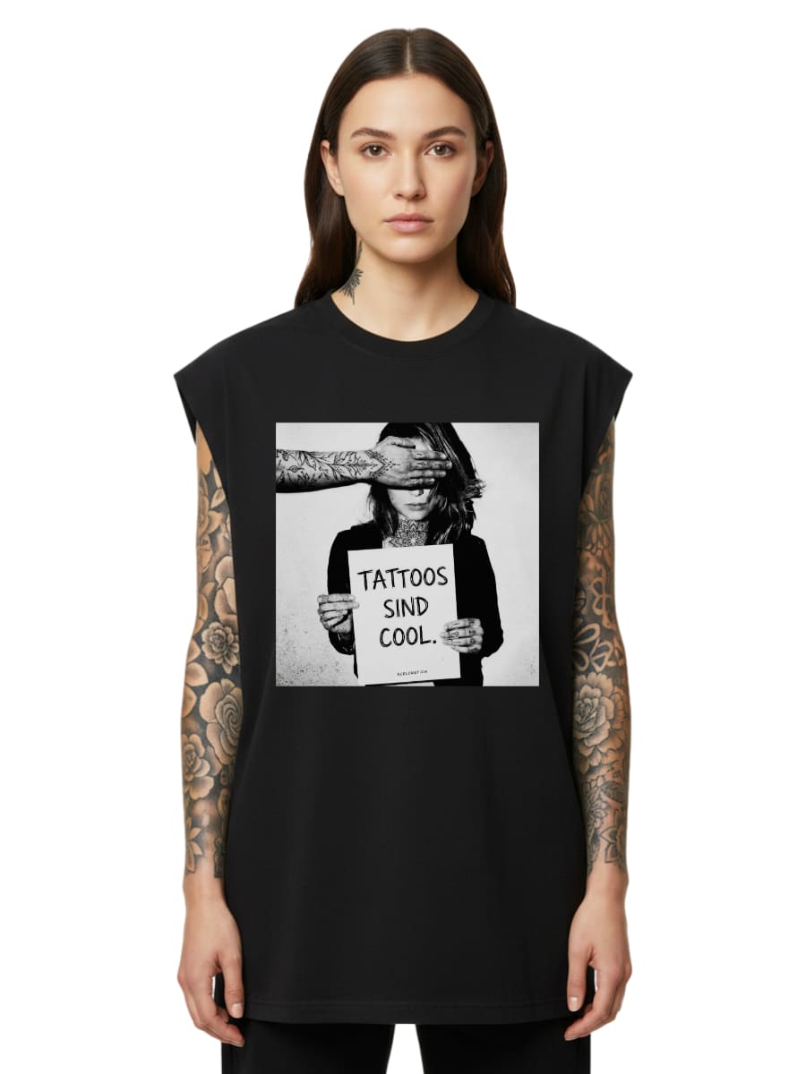Tattoos Sind Cool - Sleeveless Oversized Tee